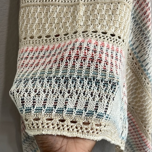 Maurices Cardigan Vest Womens L/XL MED Sweater Multicolor Striped Open Front - Picture 7 of 7